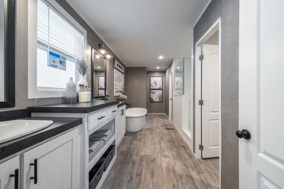 The fusion 3260 bathroom home features